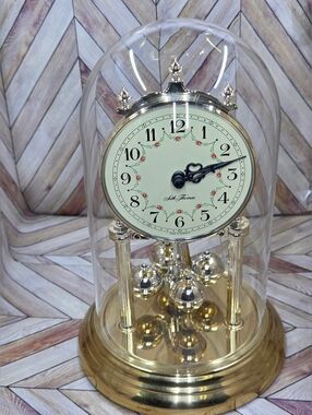 Seth Thomas Gold Anniversary Dome Clock - Gold Finish Ftom Germany